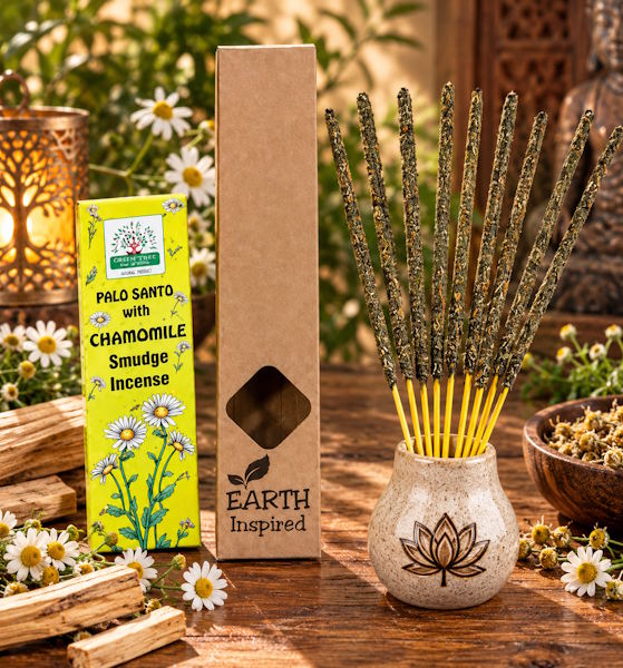 Incienso Orgánico Camomila Palo Santo Orkay 25 gr